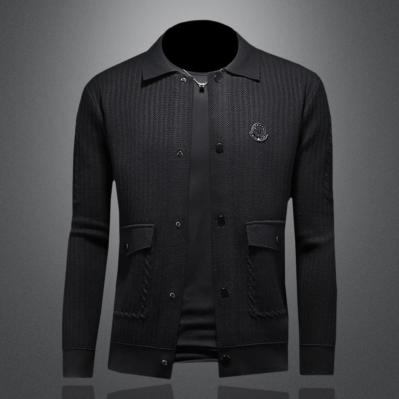 镜像2023秋冬款男士夹克开衫高品质提花刺绣针织外套X2306P155，男装夹克，电商D230