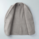 2025秋冬男士双面羊毛夹克西服外套暗纹毛呢大衣Y6603P330控598，男装毛呢大衣，电商D230