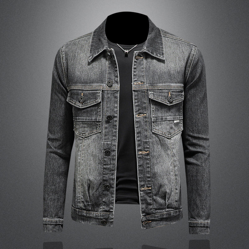 2026春装新款男士休闲牛仔夹克衫水洗外套工装款N9607P138镂空，男装夹克，电商D230