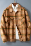 2024秋冬双面毛呢男士工装夹克格子外套羊毛大衣Y86015P315控558，男装毛呢大衣，电商D230