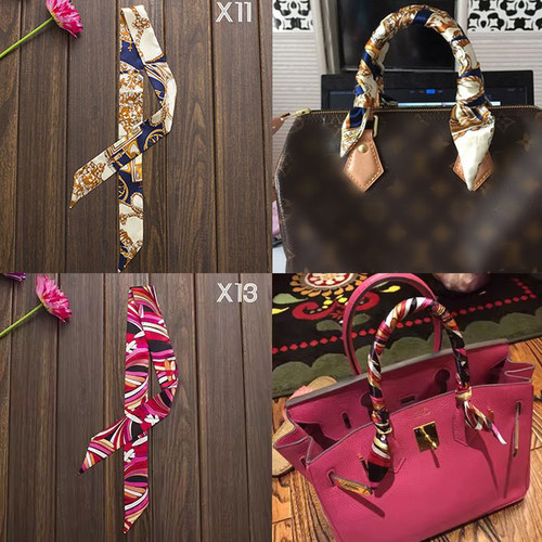 长条小丝巾缠包绑带丝巾配饰发带