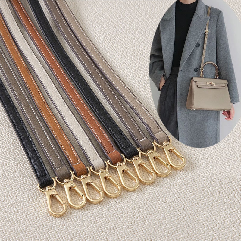 头层牛皮真皮包带细肩带可调节