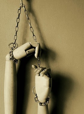 粗手脚链拷朋克颈圈牵引链条女朋友捆绑二次元私房照