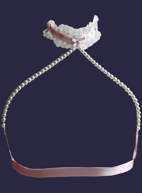 T字颈带纯欲choker百搭珍珠项链