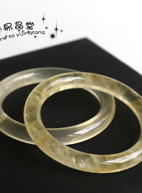 易晶堂原创女饰黄水晶圆条手镯