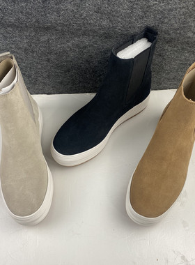 keds女士牛皮短靴高帮板鞋休闲鞋 松糕底 实物更漂亮样品鞋