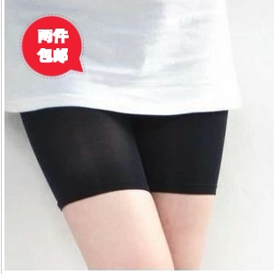 2件包邮三分裤冰丝蕾丝棉莫代尔平口防走光安全内裤打底裤