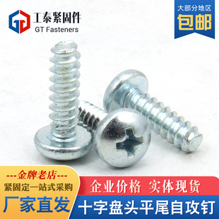 碳钢镀锌十字盘头平尾自攻螺丝GB845 F圆头非标自攻螺钉M2M3M4M5