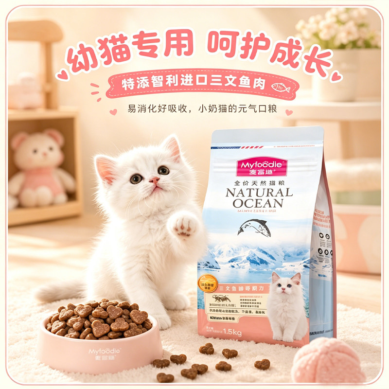 麦富迪三文鱼磷虾幼猫粮图片