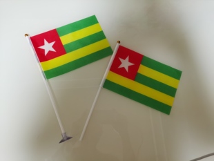 7号8号多哥国旗可开票多哥小国旗手挥旗手摇旗14*21CM多哥小旗子