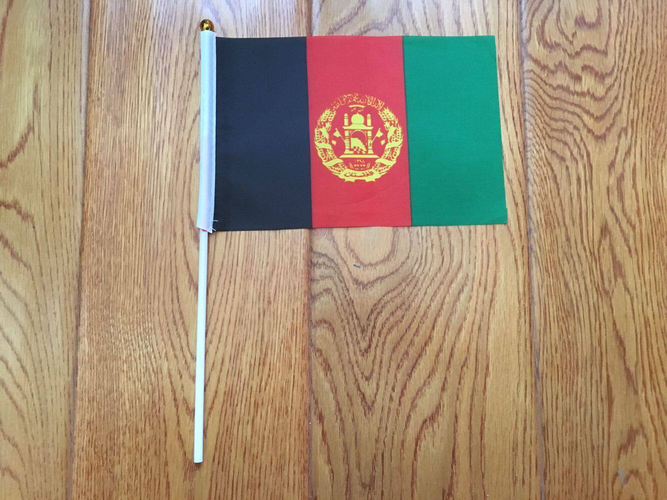 阿富汗国旗可开票阿富汗小国旗手挥旗手摇旗8号阿富汗小旗子