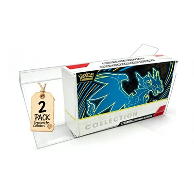 美PTCG Mega Charizard X ex Mega喷火龙ex使用的透明收藏保护盒