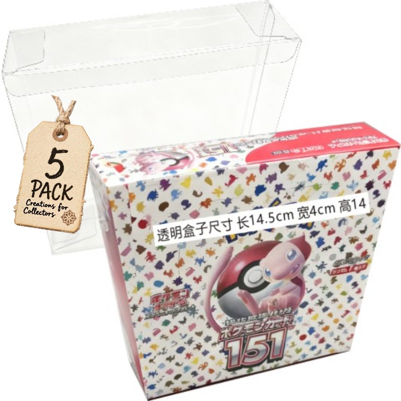 瘦盒日版PTCG宝可梦卡片151 SV2A使用的透明收藏保护盒展示防尘盒
