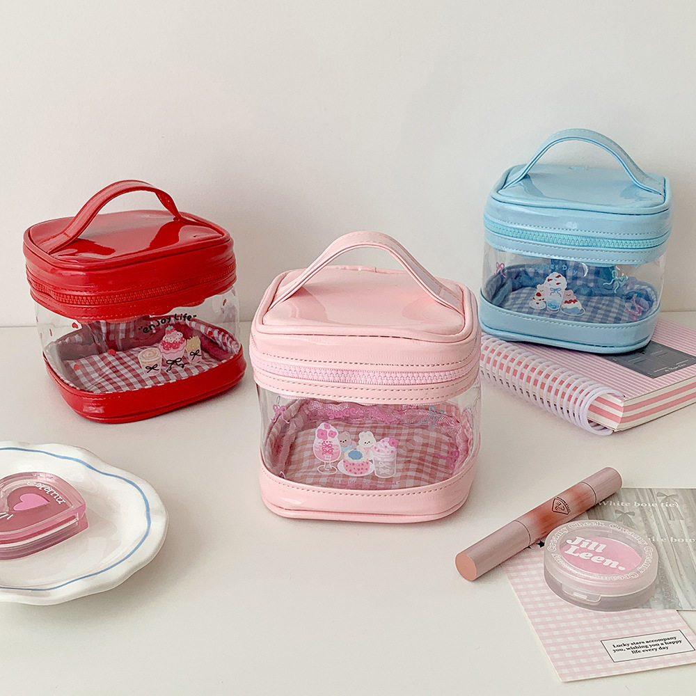 Hisocute卡通透明手提遛娃包少女玩偶公仔收纳包学生便携化妆包,模玩/动漫/周边/娃圈三坑/桌游,娃包,淘宝优惠券,粉丝福利购,淘宝优惠卷