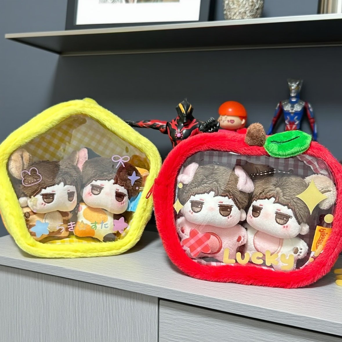 卡通星星娃包外出棉花玩偶收纳展示挂件透明吧唧娃娃防尘ins,模玩/动漫/周边/娃圈三坑/桌游,娃包,淘宝优惠券,粉丝福利购,淘宝优惠卷