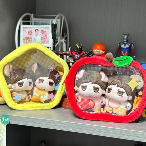 卡通星星娃包防尘透明吧唧