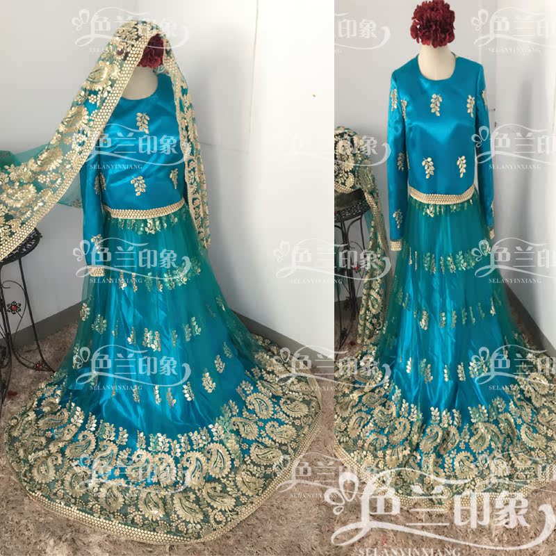孔雀婚纱
