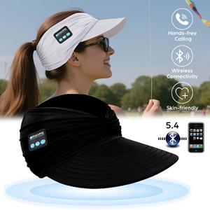 可拆洗蓝牙音乐帽防晒头戴式听歌免提不入耳耳机空顶帽网球帽