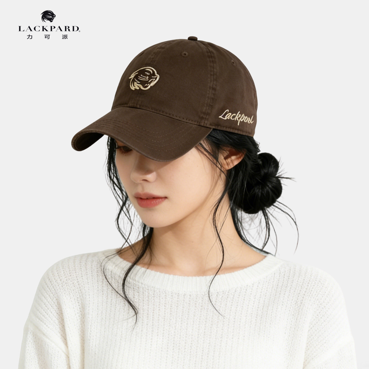 LACKPARD女士2025年新款棒球帽韩版刺绣软顶显脸小男鸭舌
