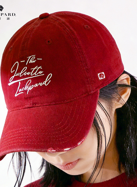 lackpard力可派棒球帽女25新款显脸小深顶鸭舌帽情侣破洞纯棉帽子