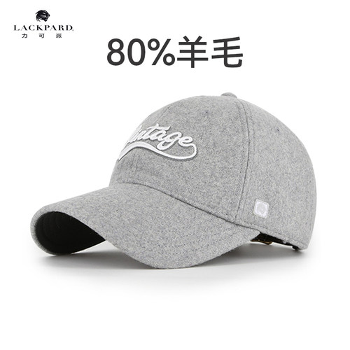 lackpard秋冬季羊毛棒球帽保暖