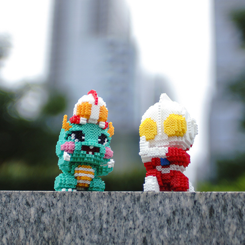 mard拼豆原创 拼拼豆豆 diy卡通摆件 立体材料包 奥特曼小怪兽