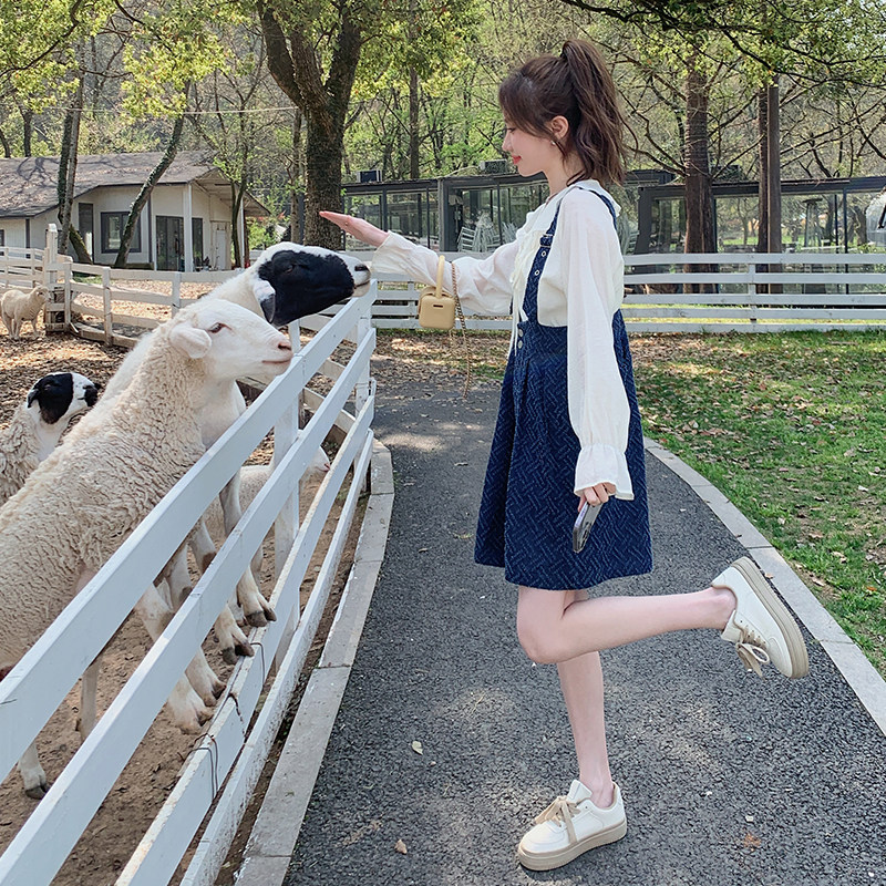 档口现货2023夏韩版宽松减龄牛仔背带裤短裤X361-P85-控148,女装牛仔裤,浙宝256