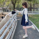 档口现货2023夏韩版宽松减龄牛仔背带裤短裤X361-P85-控148，女装牛仔裤，浙宝256