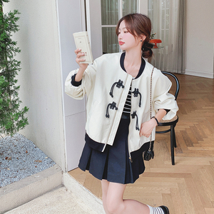 档口现货 2023秋 短款结棒球服 皮衣PU短外套Q587-P140-控198图片