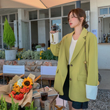 档口现货2026春西装外套袖口配色C166-P120-控198，女装西装，浙宝256