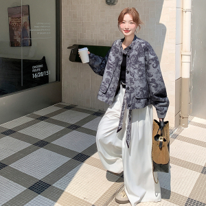 档口已现货 2026春 短款腰果图案上衣外套 Q631-P150-控248，女装短外套，浙宝256