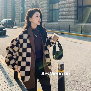 档口已现货 加厚加绒羊羔毛外套 D705加绒-P150-控238图片