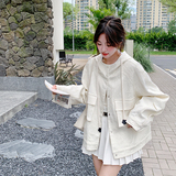 档口已现货2026春新风连帽短外套女Q609-P150-控248，女装短外套，浙宝256