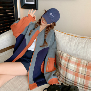 档口现货 2023秋 三色拼接棒球服短外套 Q568-P140-控198 空气层图片
