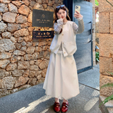 现货2026春?C204马甲裙子T恤三件套-P220-控358，女装套装/套裙，浙宝256