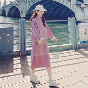 【档口现货】2023秋 卫衣连帽套装裙 C163-P145-控218 买家秀,女装套装/套裙,浙宝256