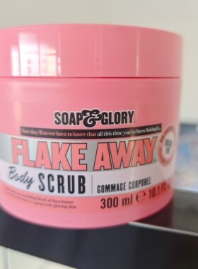 现货英国Soap Glory Flake Away 光亮蜜糖身体磨砂膏300ml去角质