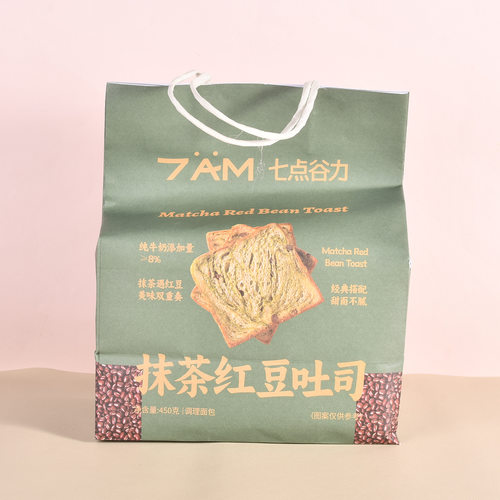 7AM七点谷力抹茶红豆吐司450g