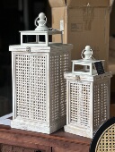 买一得二特价 绝美宫廷风竹木藤制复古工艺大马灯风灯烛台灯套二