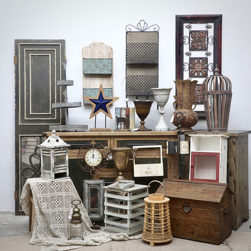 孤品大集合--美式乡村风格家居装饰铁艺木质做旧园艺摆件工艺品