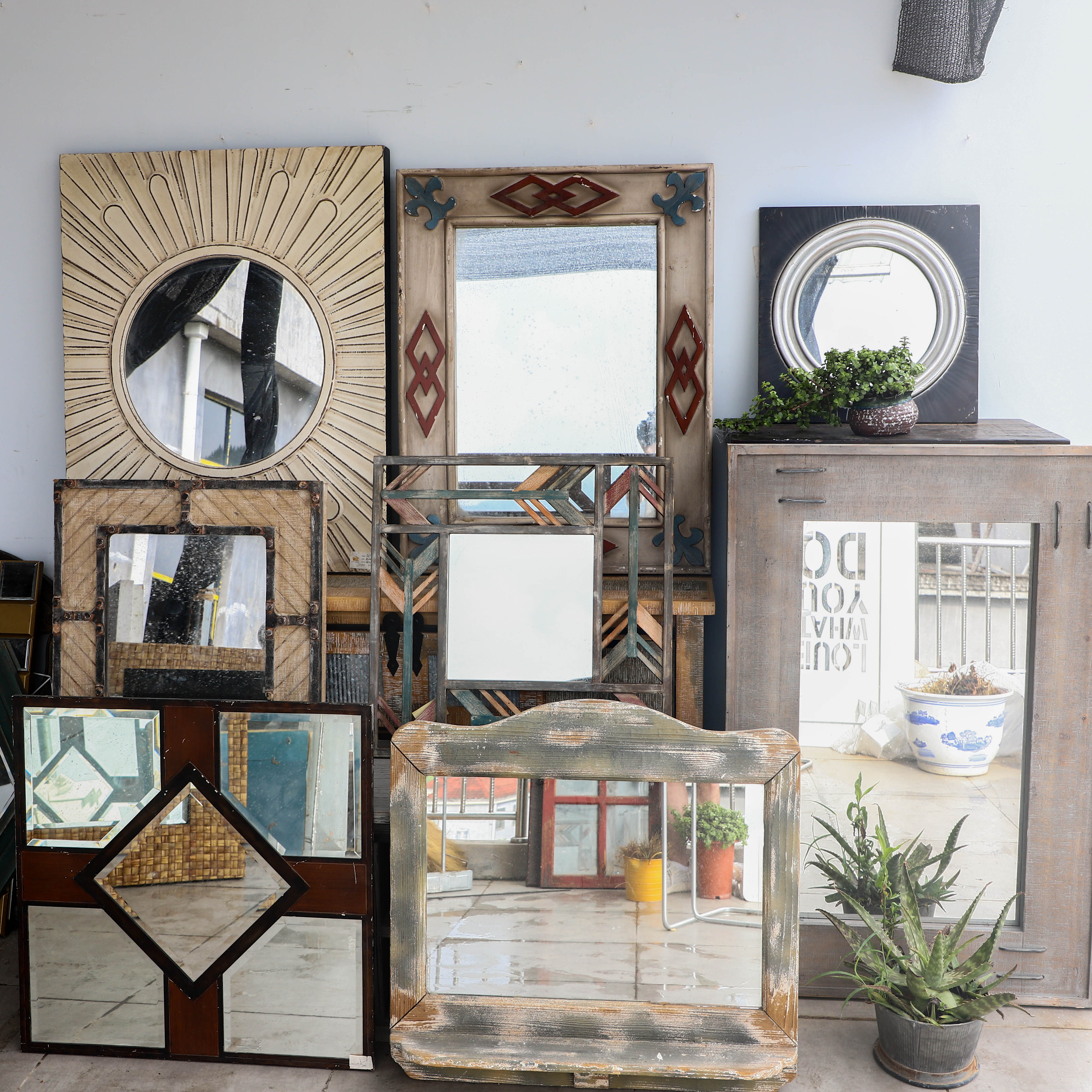 孤品集合--外贸美式创意设计超大全身穿衣镜仿古浴室镜圆形镜梳妆,住宅家具,装饰镜,淘宝优惠券,粉丝福利购,淘宝优惠卷