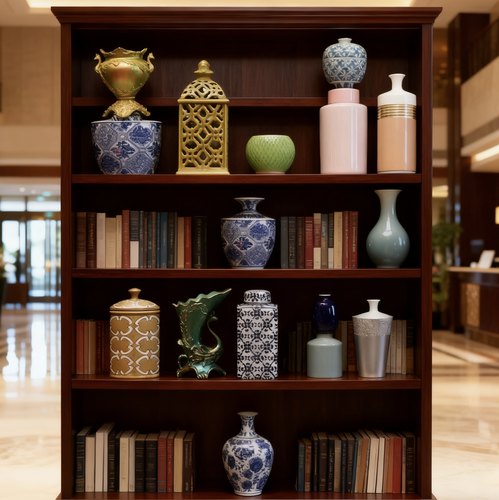 外贸复古陶瓷高温青花瓷器花瓶装饰品玄关书架古董风摆件工艺品