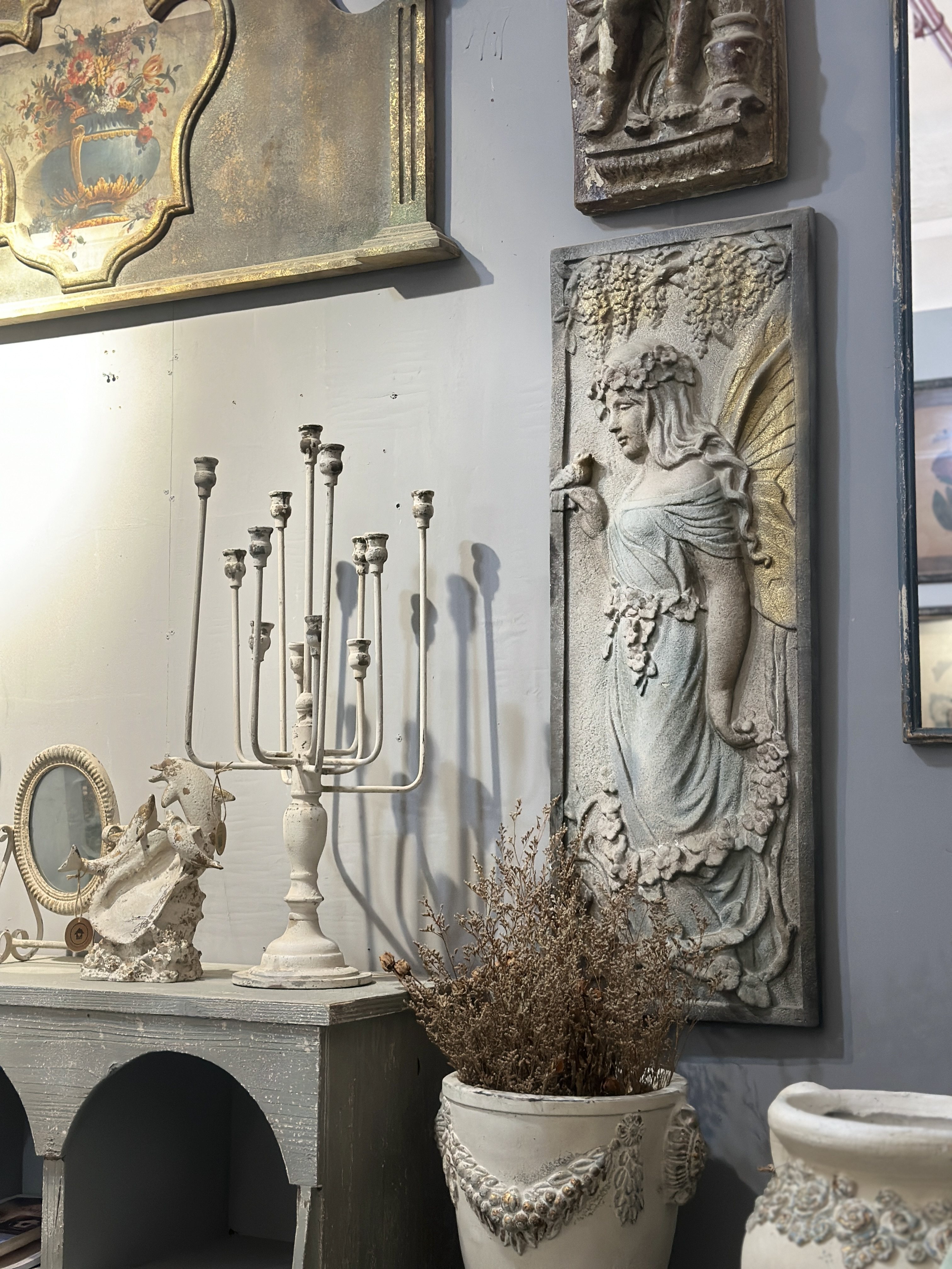 2件套一起，法式复古浮雕大壁挂欧式人物雕像女神花仙子装饰壁画