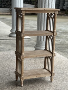 超特价！外贸出口法式复古雕花工艺四层书架置物架陈列架鞋架花架