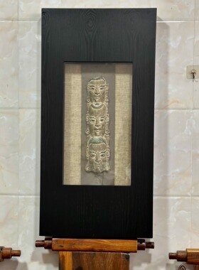超特价！古董风面具雕刻艺术墙壁装饰高端仿古立体浮雕画壁挂壁饰