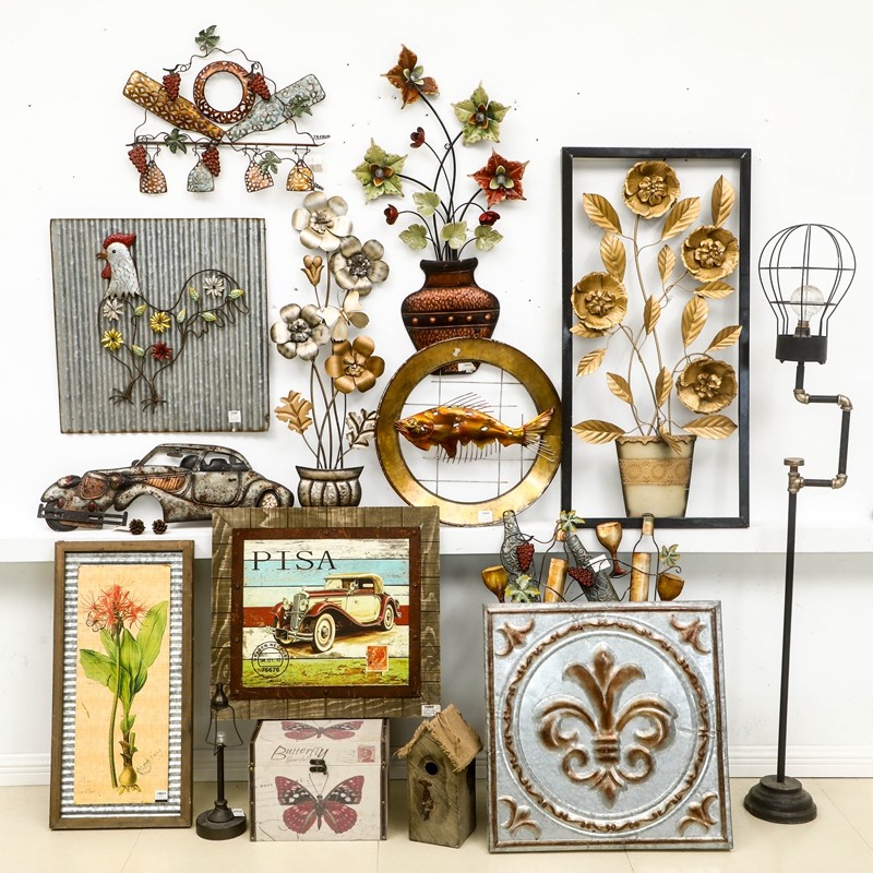 孤品集合--外贸复古家居庭院装饰品挂件铁艺做旧工艺墙面壁饰壁挂,家居饰品,壁饰,淘宝优惠券,粉丝福利购,淘宝优惠卷