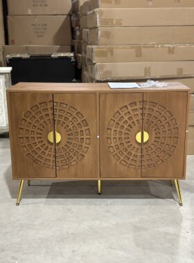 一折特价出口Dunelm复古木质雕刻工艺家具餐边柜鞋柜玄关柜四门柜