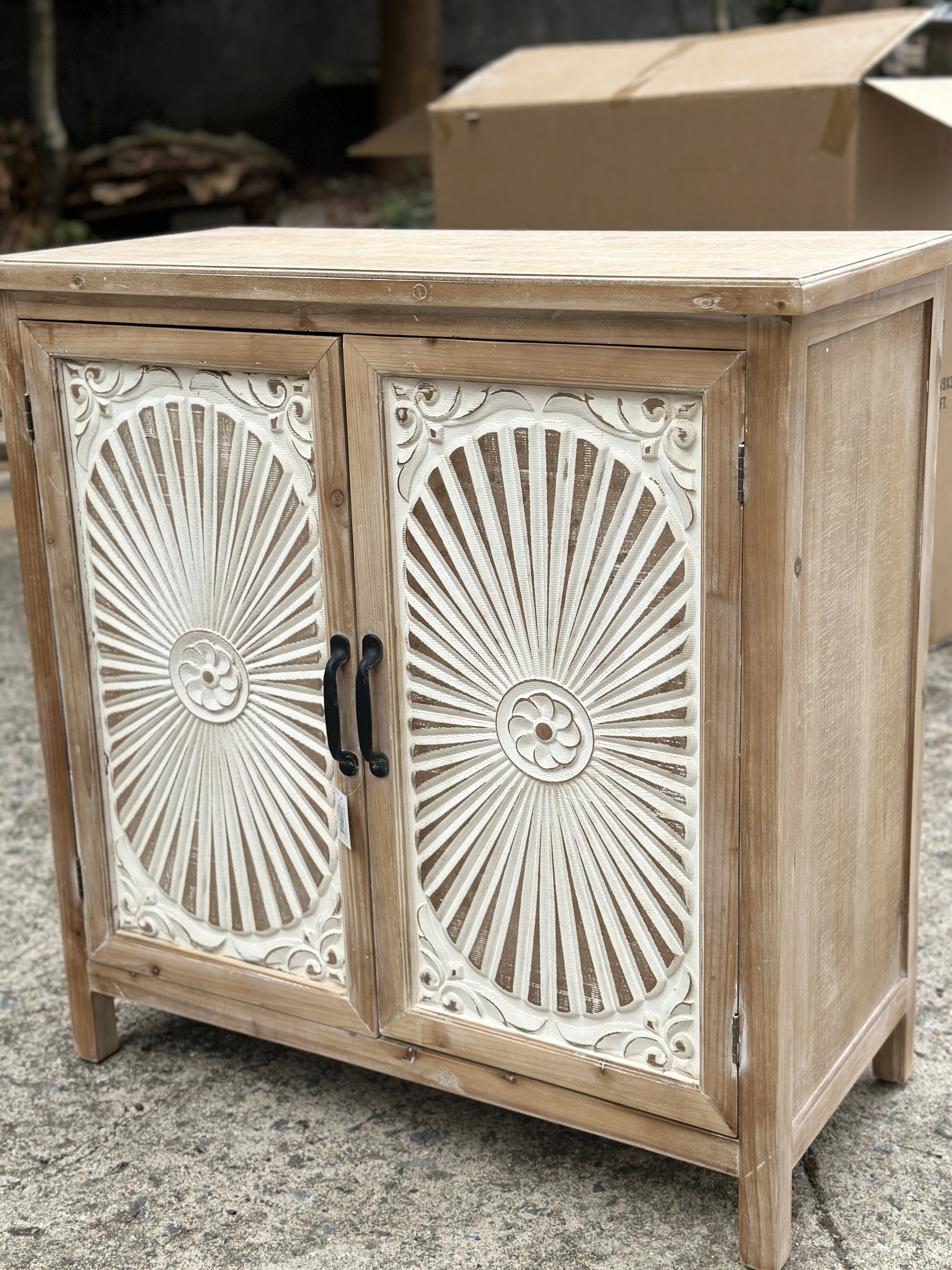 超特价！出口大牌原单原包装新款木质复古雕花家具绝美仿古柜子