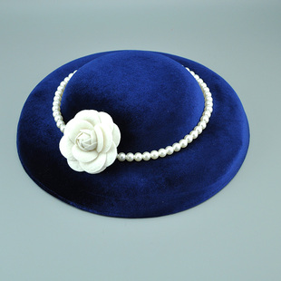 法式帽子女复古赫本新娘婚纱名媛宴会晚礼服丝绒礼帽汉洋折衷头饰