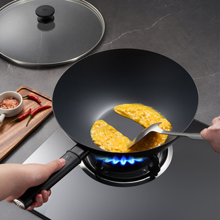 炒菜锅炒锅玻璃锅盖 德国双立人Silver有钛银光铁系列炒锅30cm中式